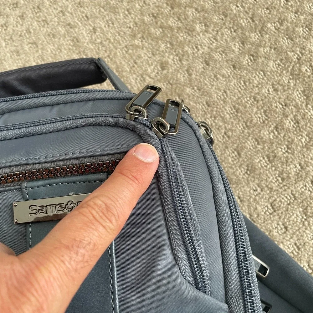 Samsonite Nuroad Convertible Hybrid Backpack Gun Metal Multi‎ Pockets Travel